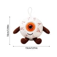 thumbnail image 2 of Halloween Eyeball Plush Toy, 5.91 in Spooky Eye Shaped Stuffed Doll, Soft Creepy Plushie for Party Decor, Haunted Room Display, Halloween Gift and Party Favor，Fluorescence Yellow, 2 of 5