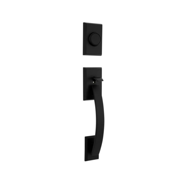 Set de manijas para maniquí Kwikset Tavaris Matte Black 802TVH LIP 514