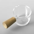 thumbnail image 5 of Clear Glass Pot Milk Pan with Wooden Handle Borosilicate Glass Nonstick Saucepan Glass Measuring Cups Frothing Pitcher for Kitchen Restaurant (Clear 50ml), 5 of 12