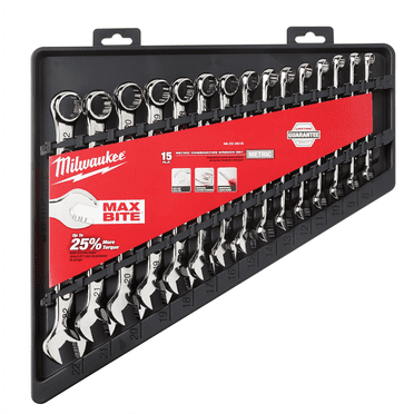 Milwaukee 48-22-9515 Combination Wrench Set 15PC with Storage Tray