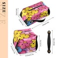 thumbnail image 3 of BZSMCE Leatehr Tissue Holders Cute Joyful Floral Faces Pattern Tissue box, 3 of 8
