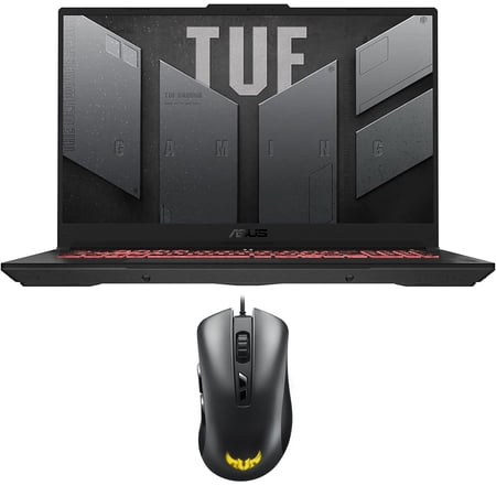 ASUS TUF Gaming A17 Gaming/Entertainment Laptop (AMD Ryzen 7 7735HS 8-Core  17.3in 144Hz Full HD (1920x1080)  GeForce RTX 4050  Win 11 Pro) with TUF Gaming M3