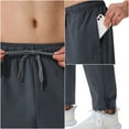 thumbnail image 4 of Tyhengta Men's Casual Sweatpants Athletic Open Bottom Running Sweatpants Straight Leg Pants with Pockets Carbon Grey 2XL, 4 of 8