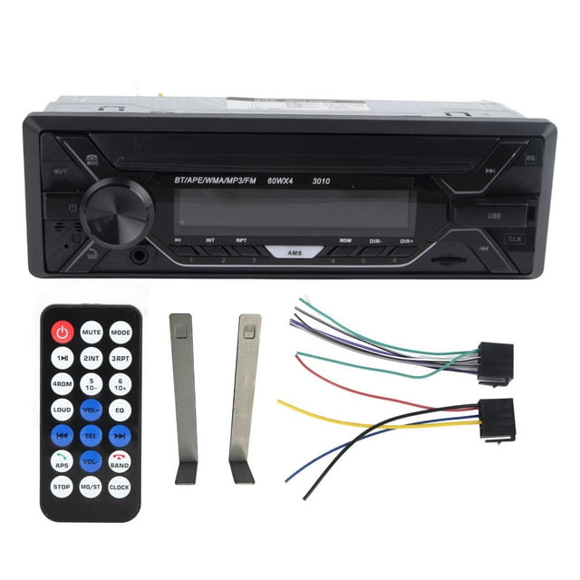 Reproductor Bluetooth para coche, un solo DIN, 12 V/24 V, reproductor MP3, receptor de radio FM con retroiluminación ajustable