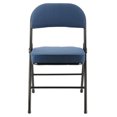 thumbnail image 5 of Elama 4 Piece Metal Folding Chair with 2.2 Inch Padded Seats in Dark Blue, 5 of 5