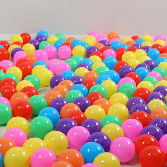 Ball Pit Balls for Toddlers 100 pcs, BPA Free Plastic Pool Ball for Kids Children, 2.15" Crush Proof Ocean Balls Fun Toys Gift for Ball Pit, Kids Play Tent, Bounce House, Multicolour