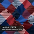 thumbnail image 4 of 4th of July Tablecloth Round 60 Inch Red Blue Buffalo Plaid Checked Decorative Table Cloth Wrinkle Stain-Resistant Polyester Holiday Patriotic Memorial Independence Day Table Cover For Party Dinner, 4 of 6