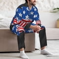 thumbnail image 7 of Sikiie Shark With USA Flag Mens Pajama Set, Soft Warm Long Sleeve Sleepwear, Cozy Button-Down Pjs for Men-XX-Large, 7 of 7