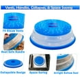 thumbnail image 2 of Microwave Anti Splatter Guard Cover - Collapsible Lid for Food Protection and Easy Storage - BPA-Free, Dishwasher Safe, Heat-Resistant, Transparent, Fits Most Microwave Sizes (Gray), 2 of 7