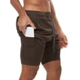 thumbnail image 3 of KelaJuan Men’s 2 In 1 Athletic Shorts Lightweight Workout Shorts Training Shorts with Compression Liner, 3 of 6