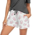 thumbnail image 6 of Women's Soft Sleep Shorts Relaxed Fit Lounge Pajama Bottoms Shorts for Women Pajama for Home and Comfort Pink Bunny Footprints, 6 of 8