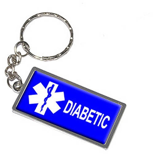 Diabetic Diabetes Keychain Key Chain Ring