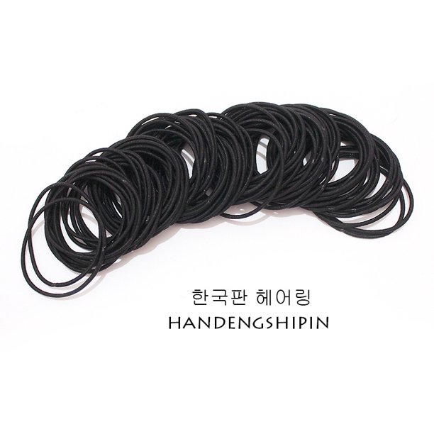 0.2 Anillo para el cabello coreano simple y delgado sin costuras, accesorios para el cabello, base básica, bandas de goma para el cabello para niños, cuerda para el cabello, cuerda para la cabeza