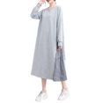 thumbnail image 1 of Vestido Irfora Vestido suelto para mujer, vestido de sudadera, manga larga, cuello redondo a cuadros, vestido informal de gran tamaño para vacaciones Irfora Vestido, 1 of 5