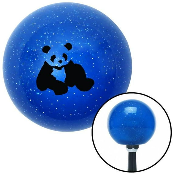 American Shifter 26866 Black Panda Bear Blue Metal Flake Shift Knob with M16 x 1.5 Insert Shifter Auto