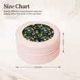 thumbnail image 2 of Fuzoiu Chamomile Print Portable Jewelry Box,Round Mini Leather Travel Jewelry Case,Small Travel Jewelry Organizer,Jewelry Holder for Ring Necklace Earring for Women Girls-Pink, 2 of 7