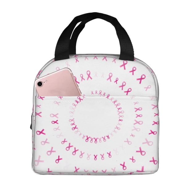 Disketp Breast Cancer Awareness (4) Bolsa Térmica para Almuerzo para Hombre y Mujer, Ideal para Trabajo, Senderismo y Picnic