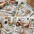 thumbnail image 5 of Area Rug for Living Room, Spring Forest Animals Non-Slip Indoor Large Carpet for Bedroom/Dining Room, Floral Botanical Trees Grey Wooden Washable Low-Profile Rectangle Floor Runner Rugs - 4 x 6 Ft, 5 of 8