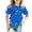 Blue, variant on Kids' Neon Graphic Print T-Shirt, Cool 3D Design, Short Sleeve, Casual Comfort for Boys & Girls (8-12 Years)
