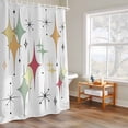 thumbnail image 4 of Colorful Stars Shower Curtain, Vintage Red Green Yellow Star Shiny Diamonds Waterproof Shower Curtain Set with 12 Hooks Lightweight Bath Curtains Fabric Bathroom Decor 60x72 Inches, 4 of 9