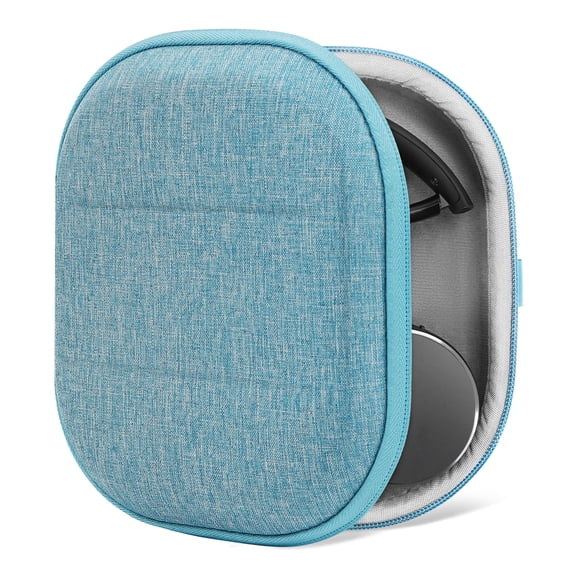 Geekria Shield Headphones Case Compatible with Skullcandy, AKG, EDIFIER, Hard Shell Travel Carrying Bag with Cable Storage (Blue)