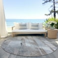 thumbnail image 6 of Addison Rugs Chantille Indoor/Outdoor Transitional Stripes Taupe Washable Round Rug, 8' x 8', 6 of 6