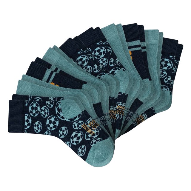 SCHIESSER Calcetines para niño, paquete de 10 - «Legwear Kids», estampados, mezcla de algodón Turquesa 31-34