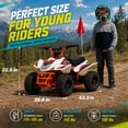 thumbnail image 3 of IVFJFV 36V Electric 4 Wheeler, Electric Four Wheeler with Rubber Tires, 500W Off-Road All-Terrain Featuring Dual Speed Adjust, Front Rear Shock Absorbers, Multiple Safety Protection Designs,ORANGE, 3 of 9