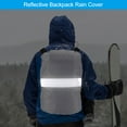 thumbnail image 5 of Uxcell 55-65L Waterproof Backpack Rain Cover with Reflective Strap L Silver Tone, 5 of 6