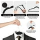 thumbnail image 3 of Perchas para ropa Simple Deluxe, paquete de 50 unidades, de terciopelo antideslizante, color negro, 3 of 7
