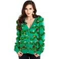 thumbnail image 3 of Tipsy Elves Ugly Christmas Sweaters with Ornaments Acrylic, Sweater (Women's), 3 of 6