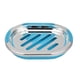 thumbnail image 2 of Kearding Juego de accesorios de baño Juego de accesorios de encimera de baño de plástico de 4 piezas Incluye bomba dispensadora de jabón Juegos de accesorios de baño azul, 2 of 6