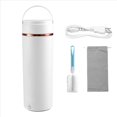 thumbnail image 2 of Mini Electric Kettle Portable Travel Tea Kettle with 6 Variable Presets 500mL 316 Stainless Steel Auto Shut-Off US Plug,1 x Portable kettle with power cord,White, 2 of 10
