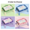 thumbnail image 3 of Mistaha Frog Design Magnetic Drawing Board with Stamp Set and Pen - Educational Toy for Kids, Mess-Free Writing Pad, Safe and Portable - Blue/Green/Purple/Pink Options, Ideal Gift for Children, 3 of 7