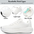 thumbnail image 3 of Ecetana Women's Platform Walking Shoes Lightweight Breathable Mesh Sneakers for Casual Work, 3 of 6