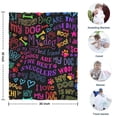 thumbnail image 4 of I Love My Dogs Art Blanket,Comfortable Soft Flannel Throw Blanket,All Season,Warm Lightweight Blankets for Sofa Bed Couch Living Room Chair,30"x40"(80x100cm), 4 of 4