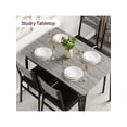 thumbnail image 4 of Space - saving dining mesa set para 4: 5 - piece square moderno wood dinette con forrado sillas, suitable para small spaces y apartments, 4 of 6