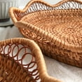 thumbnail image 2 of Clearance!Rattan Round Fruit Baskets, Wicker Storage Bowls, Natural Woven Serving Basket Bowls, Decorative Baskets for Kitchen Counter Organizing 9x9x2inch, 2 of 7