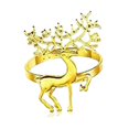 thumbnail image 3 of Anillos de servilleta Strade Fareast Limited 6 piezas ciervo navideño Oro, 3 of 8