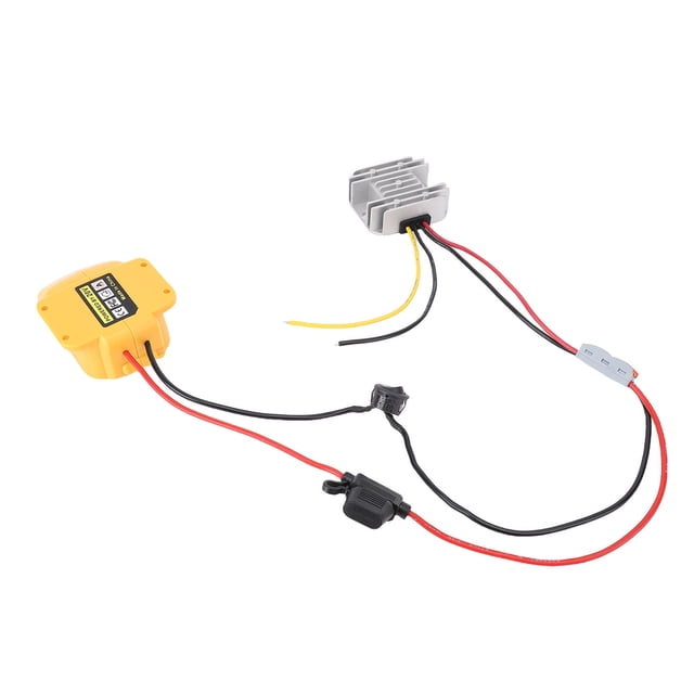 Regulador De Voltaje CC, Convertidor De 18 V A 12 V Cable Eléctrico 14 AWG Disipación De Calor Rápida Con Adaptador Para DCB183 DCB200 DCB201 Para Juguetes