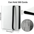 thumbnail image 3 of Collectible Card Binder Album 360 Card Holder 9 Pockets Trading Card Binder Album Large-capacity Card Binder Notebook for Birthdays Christmas and Parties White, 3 of 9