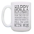 thumbnail image 3 of ThisWear Step Dad Mug Happy Birthday from Kid You Unintentionally Inherited Stepdad Present 15oz Mug Cup White, 3 of 4