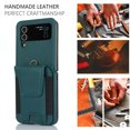 thumbnail image 7 of Crossbody Case for Samsung Galaxy Z Flip 3, Wallet Cover with Credit Card Slot, PU Leather Detachable Lanyard Strap Purse Shock Resistant Folding Case for Samsung Galaxy Z Flip 3, Green, 7 of 7