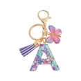 thumbnail image 1 of Visland Butterfly Initial Letter Keychain Pendant Exquisite Practicality Backpack School Bag Decoration Purple Alphabet Keychain for Girls Women, 1 of 7