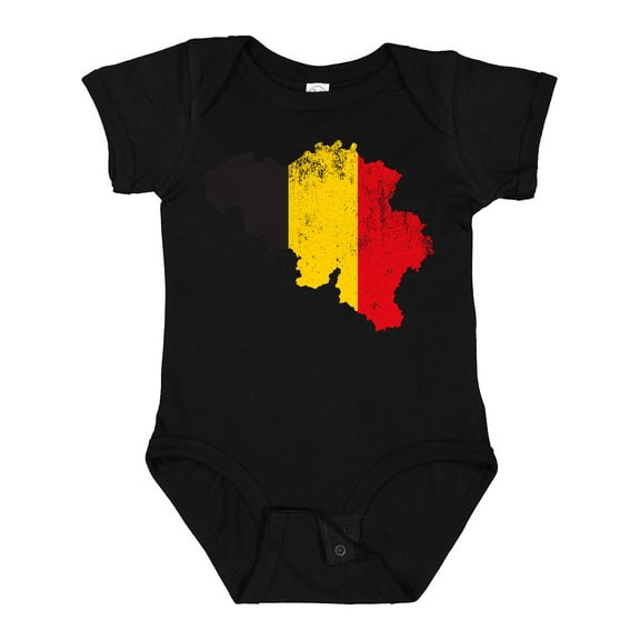 Inktastic Belgian Map Flag Boys or Girls Baby Bodysuit