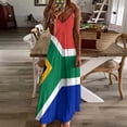 thumbnail image 4 of South African Flag Sleeveless Dress Loose Women's Dress Dresses Luxury Evening Dresses, 4 of 9