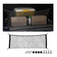 thumbnail image 3 of Sidaley Bolsa de almacenamiento de carga trasera de malla para maletero de coche, gran capacidad, ahorro de espacio para vehículos, equipaje de doble Ventana automotriz 40x90cm Sidaley VI015912-01, 3 of 6