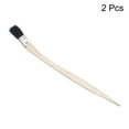 thumbnail image 3 of Uxcell 2pcs Bent Radiator Paint Brush 1" Width Curved Paint Soft Bristle Brushes with Long Wood Handle for Wall, 3 of 6