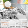 thumbnail image 3 of Funny Giraffe Flower Bedding 3 Piece Duvet Cover Set California King, Fall Sunflower Aesthetic&nbsp;Autumn Plant Soft Microfiber Comforter Cover with Zipper Closure & Pillowcases, Quilt Cover, 3 of 9