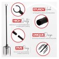 thumbnail image 2 of 4 Pack String Light Poles 9FT, Light Poles for Outside String Lights with 2 in 1 Assembly with Clips and Fork for Garden and Backyard, Black, 2 of 7